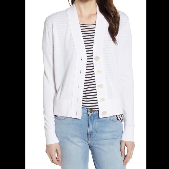 j crew white cardigan